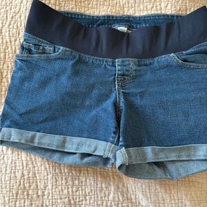 Old Navy Blue Denim Maternity Shorts